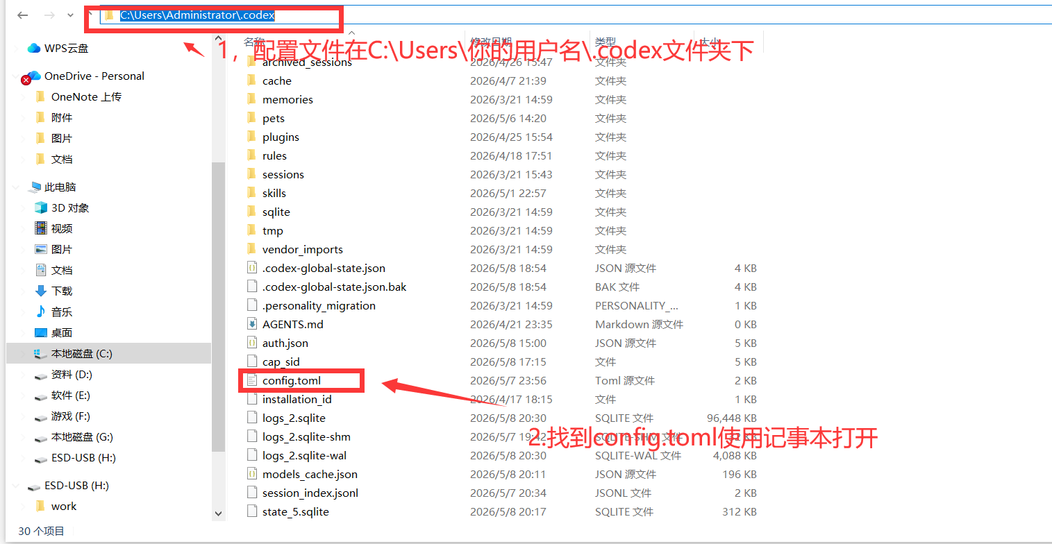 codex配置文件